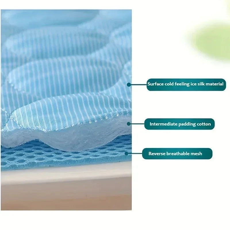Pet Dog Cat Ice Silk Cold Nest Pad For Cooling In Summer