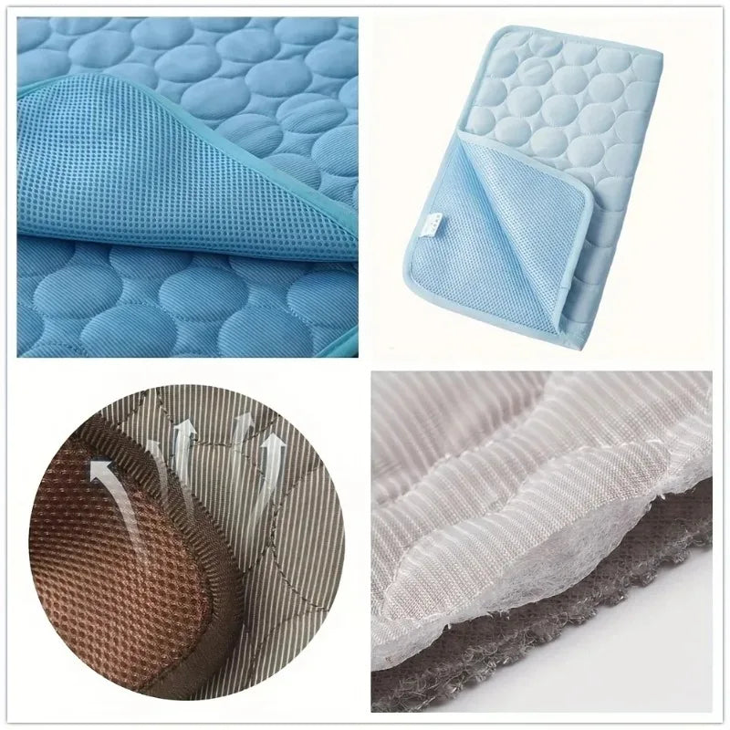 Pet Dog Cat Ice Silk Cold Nest Pad For Cooling In Summer