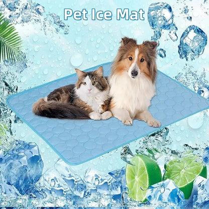Pet Dog Cat Ice Silk Cold Nest Pad For Cooling In Summer